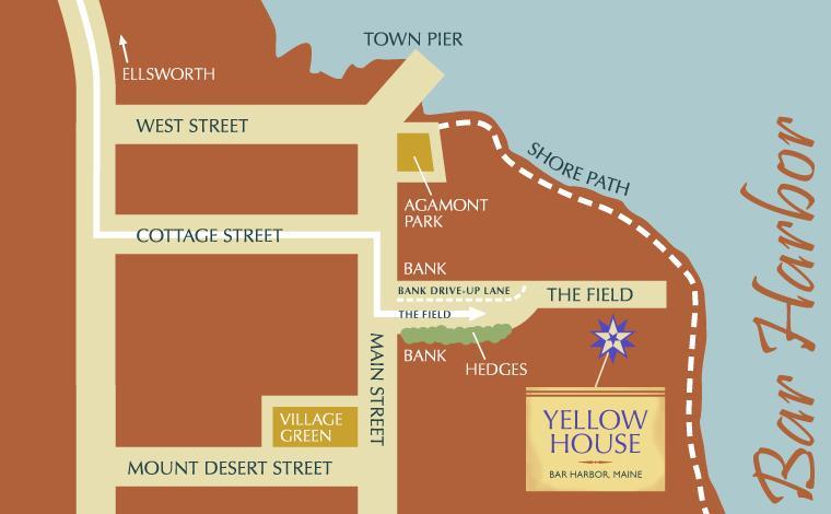 Yellow House Inn Bar Harbor Exteriör bild